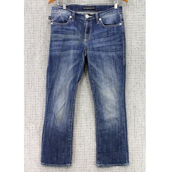 Rock & Republic Jeans Womens Size 10 Blue Denim Medium Washed Straight Fit Y2k - Picture 1 of 8